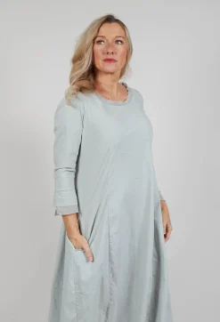 Dress with Mesh Detail Hems in Grey