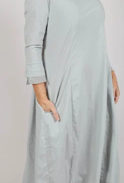 Dress with Mesh Detail Hems in Grey