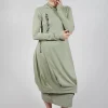 Dress with Placed Print in Defender Shiny Print