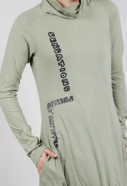 Dress with Placed Print in Defender Shiny Print