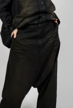Drop Crotch Jeans in Fogged Camel Jean