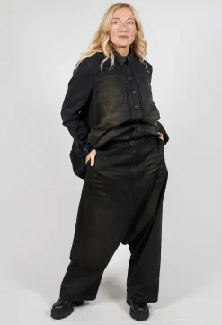 Drop Crotch Jeans in Fogged Camel Jean
