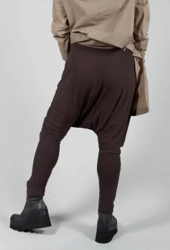 Drop Crotch Leggings in Brown