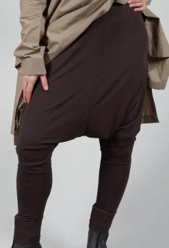 Drop Crotch Leggings in Brown
