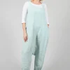 Drop Crotch Linen Jumpsuit in Sky