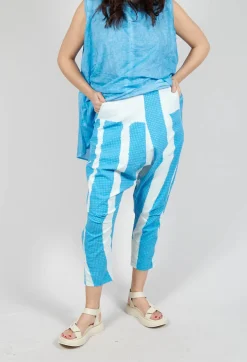 Drop Crotch Pull On Trousers in Malibu Print