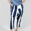 Drop Crotch Pull On Trousers in Navy Print