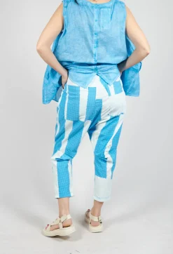 Drop Crotch Pull On Trousers in Malibu Print