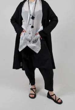 Drop Crotch Trouser in Black