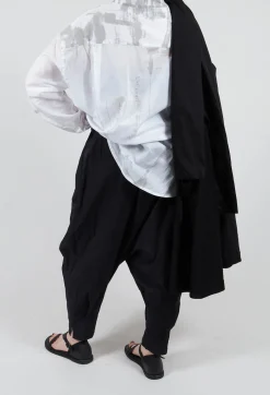 Drop Crotch Trouser in Black