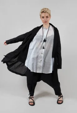 Drop Crotch Trouser in Black