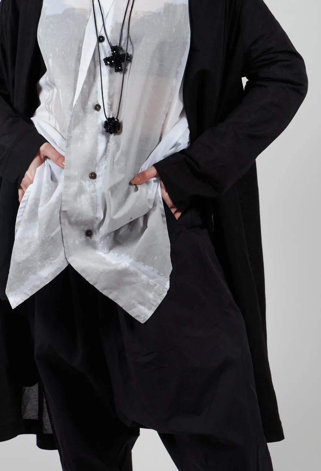 Drop Crotch Trouser in Black