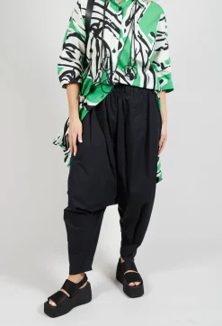 Drop Crotch Trouser in Black