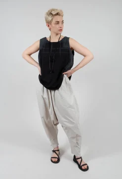 Drop Crotch Trouser in Grey