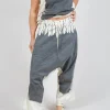 Drop Crotch Trousers in Asteroid Paint