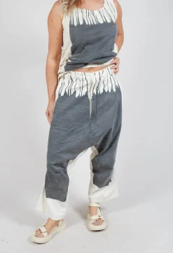 Drop Crotch Trousers in Asteroid Paint