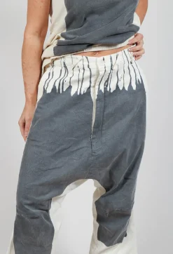 Drop Crotch Trousers in Asteroid Paint