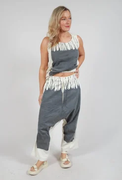 Drop Crotch Trousers in Asteroid Paint
