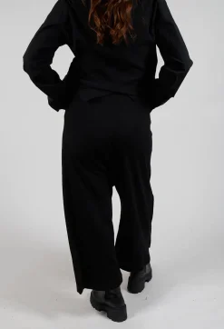 Drop Crotch Trousers in Black