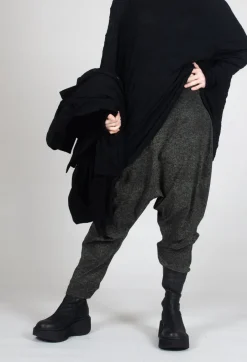 Drop Crotch Trousers in Camp Print