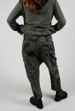 Drop Crotch Trousers in Camp Big Print