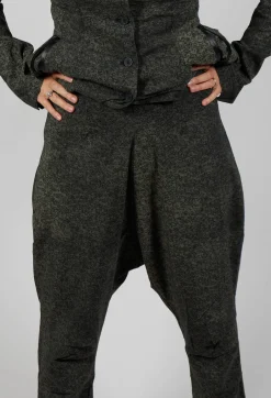 Drop Crotch Trousers in Camp Print