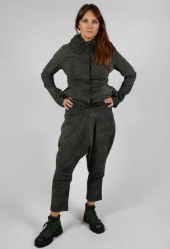 Drop Crotch Trousers in Camp Print