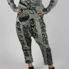 Drop Crotch Trousers in Defender Big Print