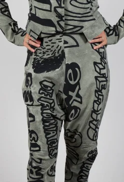 Drop Crotch Trousers in Defender Big Print