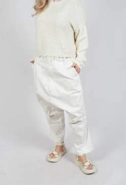 Drop Crotch Trousers in Galaxy Paint