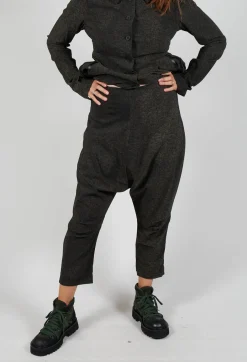 Drop Crotch Trousers in Jungle Print