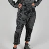Drop Crotch Trousers in Rock Big Print