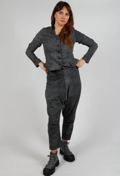 Drop Crotch Trousers in Rock Print