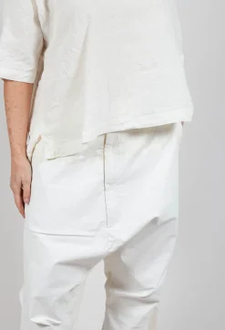 Drop Crotch Trousers in Starwhite Paint