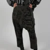 Drop Crotch Trousers with Tapered Leg in Jungle Big Print