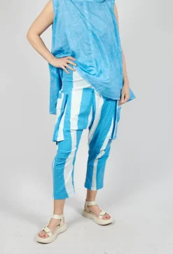 Drop Crotch Trousers with Feature Pockets in Malibu Print