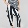 Drop Crotch Trousers with Feature Pockets in Black Print