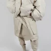 Drop Crotch Trousers with Statement Pockets in Eraser