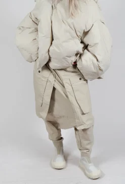 Drop Crotch Trousers with Statement Pockets in Eraser