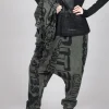 Drop Crotch Trousers with Tapered Leg in Camp Big Print