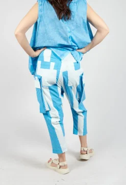 Drop Crotch Trousers with Feature Pockets in Malibu Print