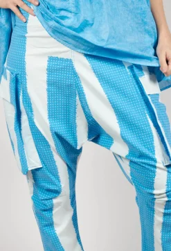 Drop Crotch Trousers with Feature Pockets in Malibu Print