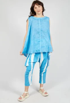 Drop Crotch Trousers with Feature Pockets in Malibu Print