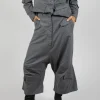 Drop Crotch Utility Trousers in Rock