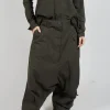 Drop Crotch Utility Trousers in Camp