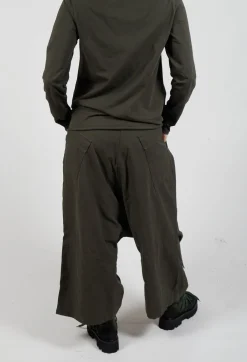 Drop Crotch Utility Trousers in Camp