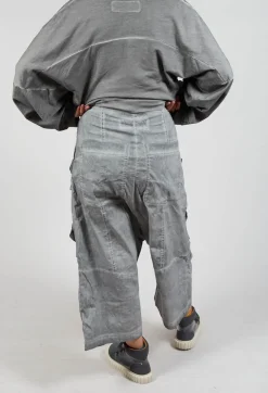 Drop Crotch Utility Trousers in Pencil Cloud