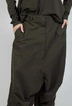 Drop Crotch Utility Trousers in Camp