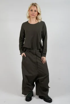 Drop Crotch Utility Trousers in Camp