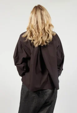 Drop Shoulder Shirt in Espresso